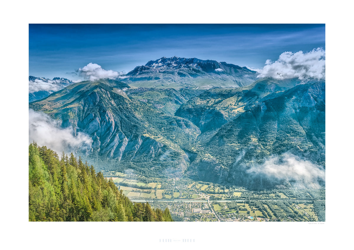 Alpe d'Huez - 21 Bends Cycling photography landscape prints by davidt. Gifts for cyclists