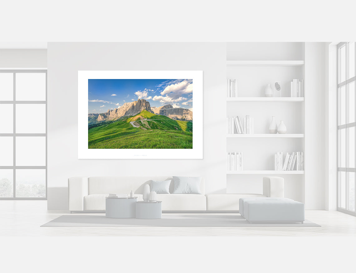 Bulls of the Sella Passo Sella gifts for cyclists. Cycling photography prints by davidt
