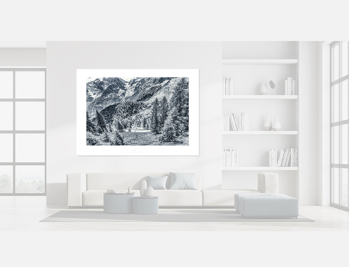 Passo Stelvio - Mountain View - Black and white Limited Edition cycling photography prints by davidt
