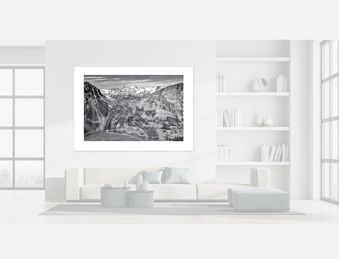 Col du Galibier - Home to the Gods of Cycling. Original cycling prints, unique gifts for cyclists by davidt