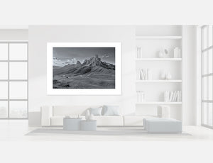 Dolomites - Passo Giau - West - Limited Edition - Black and White duotone cycling photography print by davidt