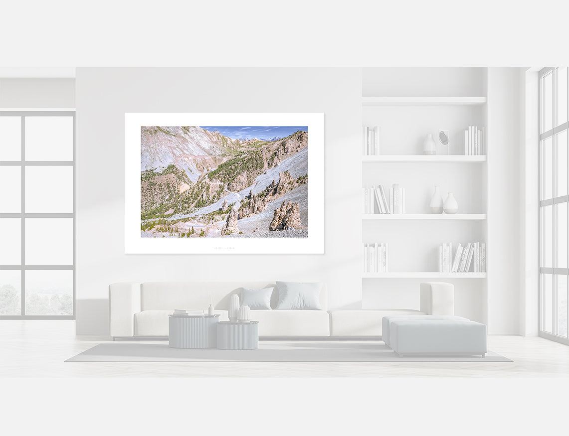 Col d'Izoard Race Day Casse Desert. Cycling photography prints by davidt. Gifts for cyclists