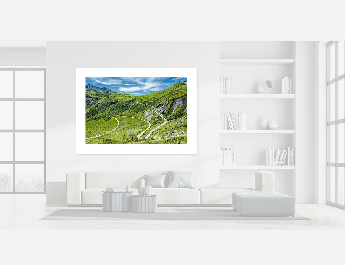 Col da la Madeleine - Original Cycling Art. Unique gifts for cyclists. Cycling photography prints by davidt