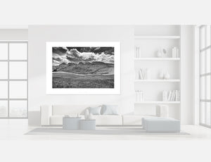 Passo Pordoi - Eastern Valley - The Dolomites - Cycling prints. Gifts for Cyclists, Black and white Cycling Photography Prints by davidt