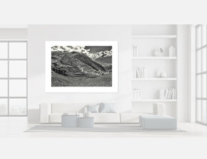 St. Gotthard Pass - Black and White photography prints, Gifts for Cyclists by davidt