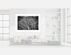 Sa Calobra The Tie Knot - Black and white photography print, Mallorca, Cycling Prints, Cycling Art, Unique Gifts for Cyclists