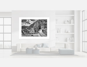 Torri di Fraele - Top - Black and white photography prints. Cycling prints by davidt. Gifts for cyclists.