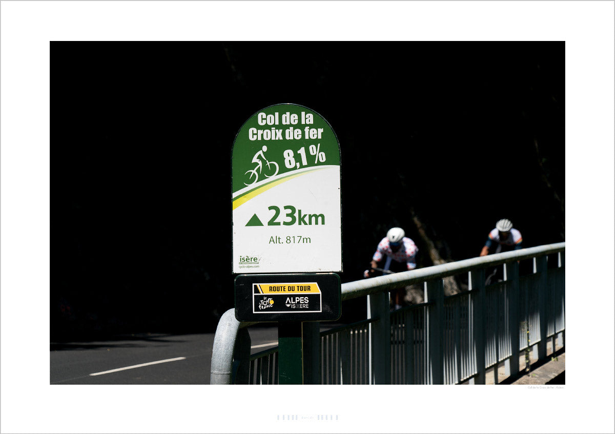 Col de la Croix de Fer - 23km. by davidt. Gifts for cyclists cycling photography prints
