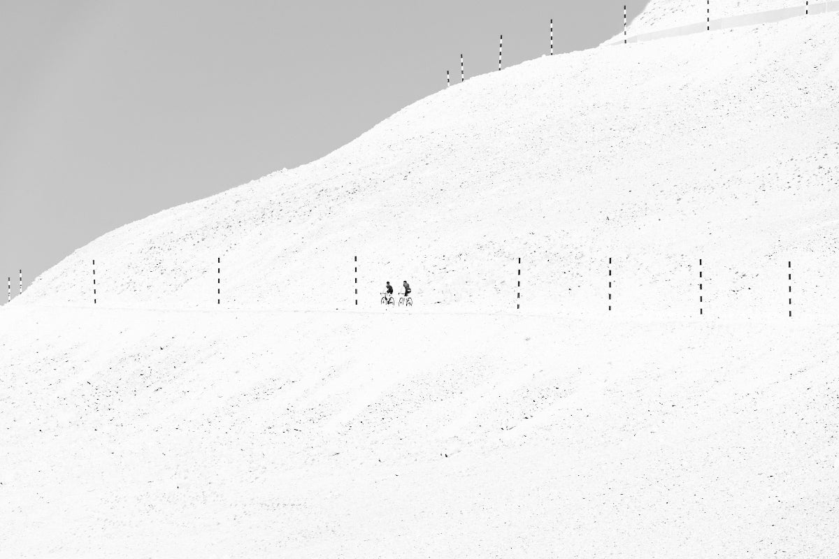 Mont Ventoux - 2 Riders - b&w - Cycling photography prints by davidt.