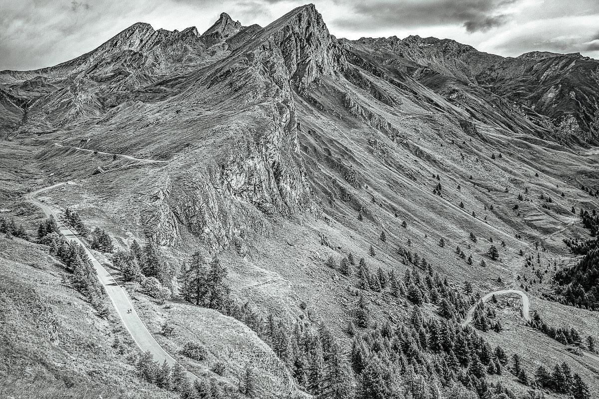 Colle del Agnello Cycling Art. Gifts for cyclists.