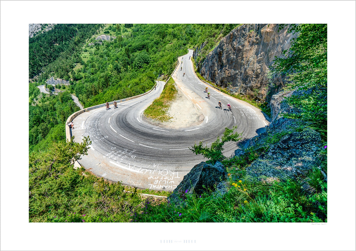 Cycling Art. Alpe dHuez. Gifts for cyclists. Cycling decor, Cycling interiors, Office prints, Luxury Gifts for Cyclists, Photography prints by Davidt