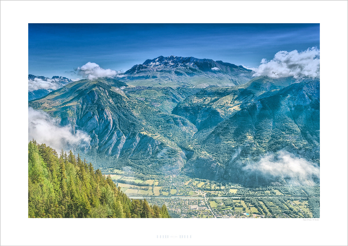 21 Bends of Alpe d'Huez cycling print by davidt