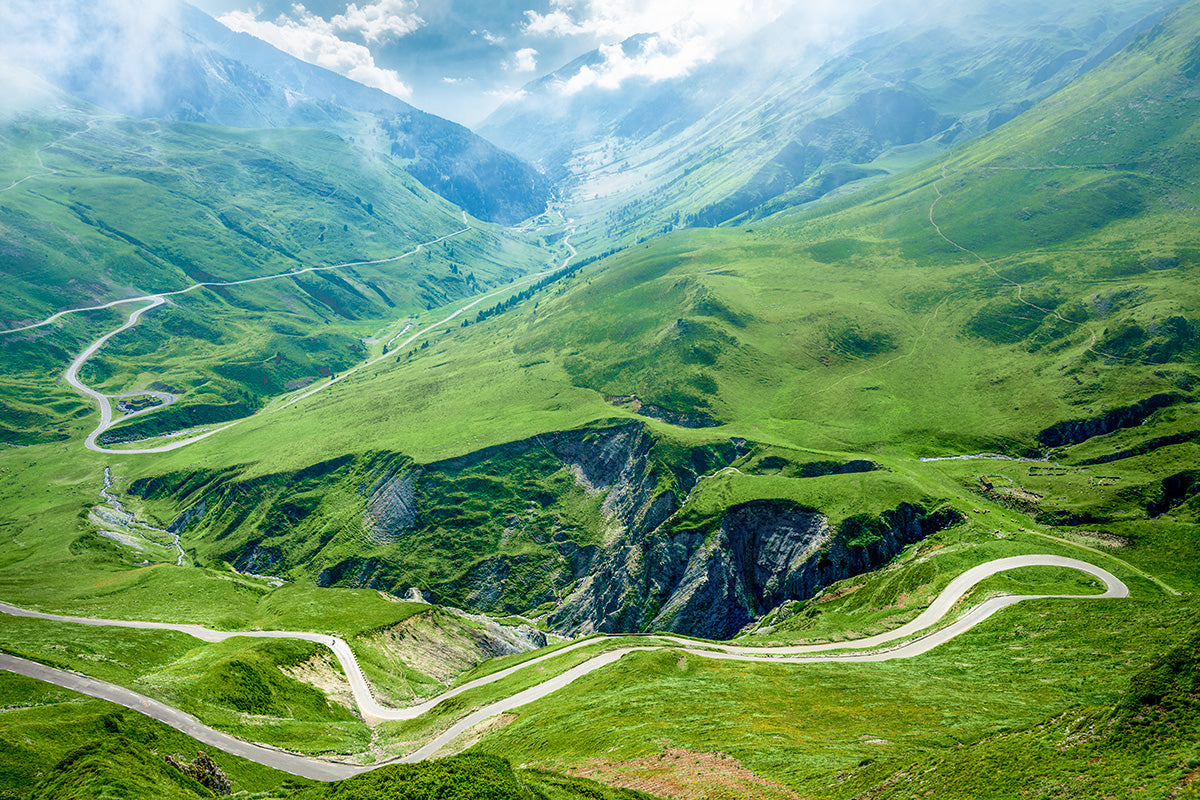 Col du Tourmalet Alphonse Steines Cycling prints. Cycling Art. Cycling Prints by Davidt