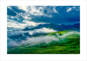 Col d'Aubisque - Into the Mystic. Cycling prints, Cycling Art. Unique gifts for cyclists. Cycling decor.