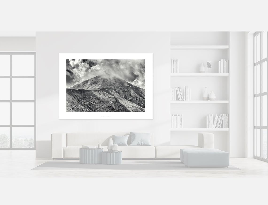 Cime de la Bonette Black and white, Unique Gifts for Cyclists, Cycling decor, Cycling Photography Prints, Cycling Interiors, Luxury Gifts for Cyclists, Photography Prints by davidt