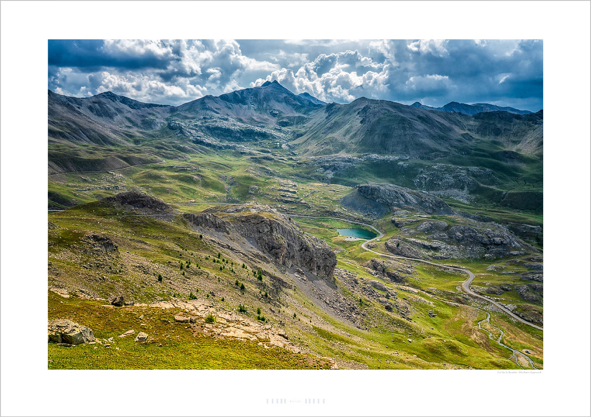 Col de la Bonette - The Approach. Cycling Prints, Cycling Art. Unique Gifts for Cyclists, Cycling decor, Cycling Photography Prints, Cycling Interiors, Luxury Gifts for Cyclists, Photography Prints by davidt