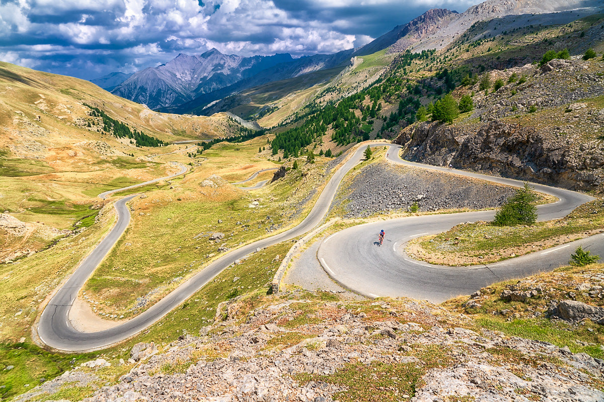 Cime de la Bonette Northside bends, Unique Gifts for Cyclists, Cycling decor, Cycling Photography Prints, Cycling Interiors, Luxury Gifts for Cyclists, Photography Prints by davidt