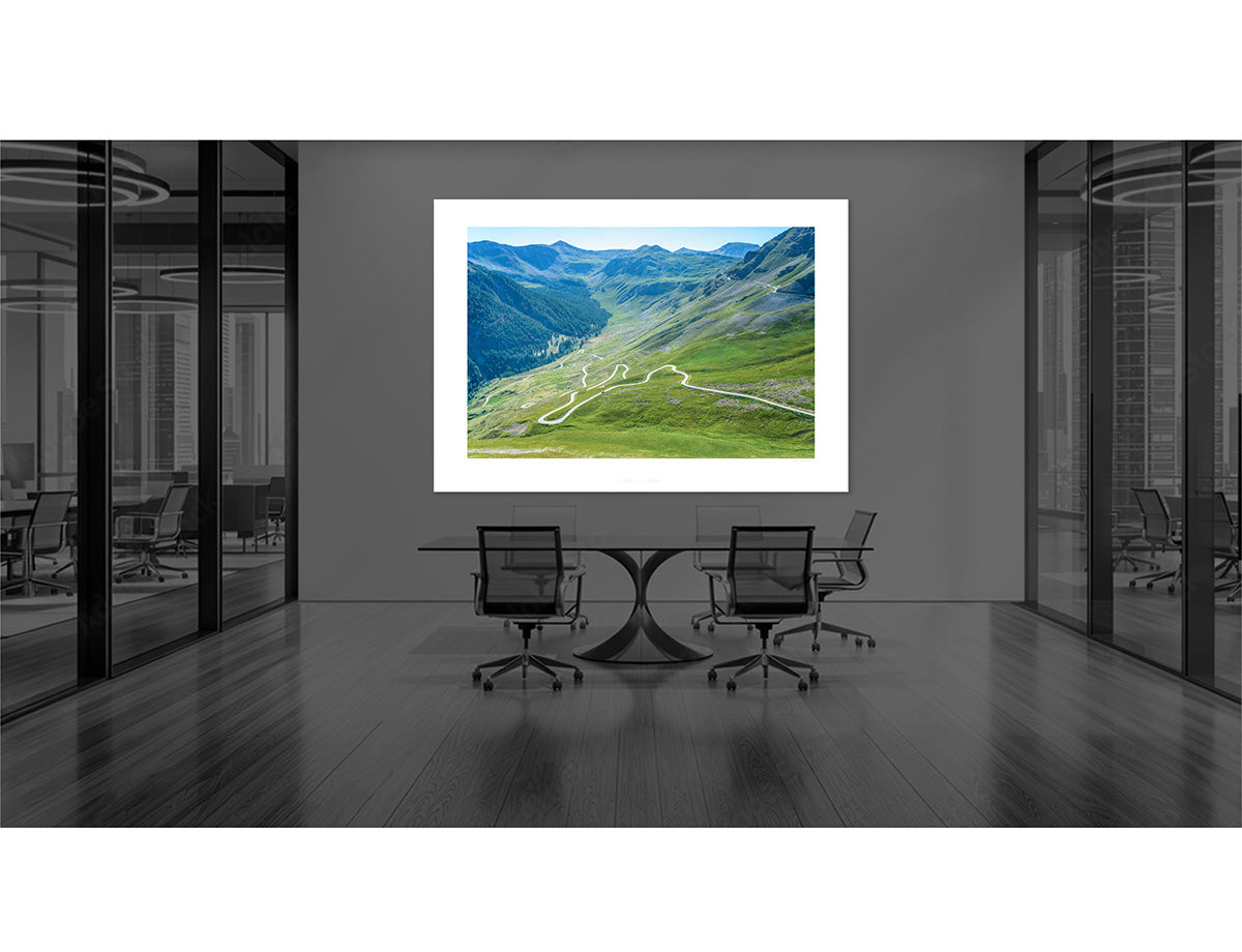 Col de la Bonette The Teardrop. Cycling Art. Unique Gifts for Cyclists Cycling decor