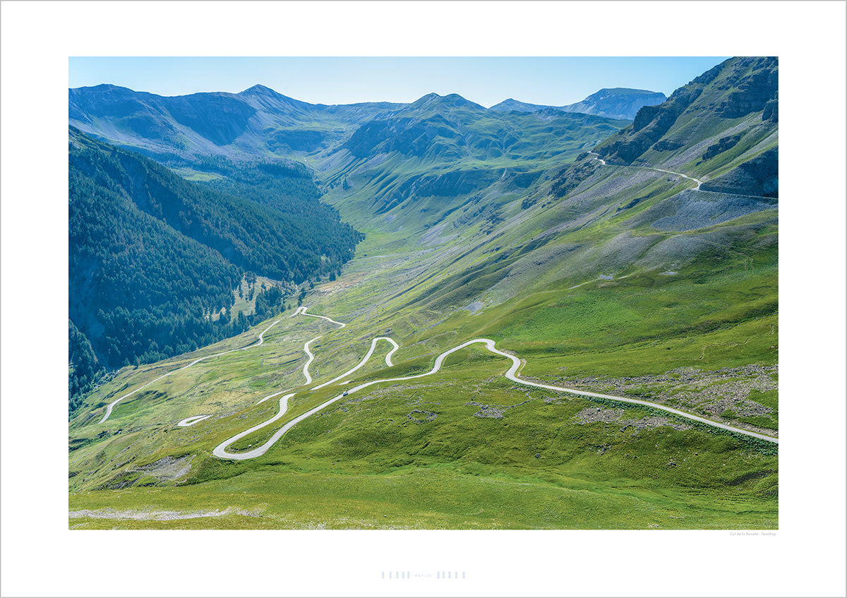 Col de la Bonette - The Teardrop. Cycling Art. Unique Gifts for Cyclists, Cycling decor, 