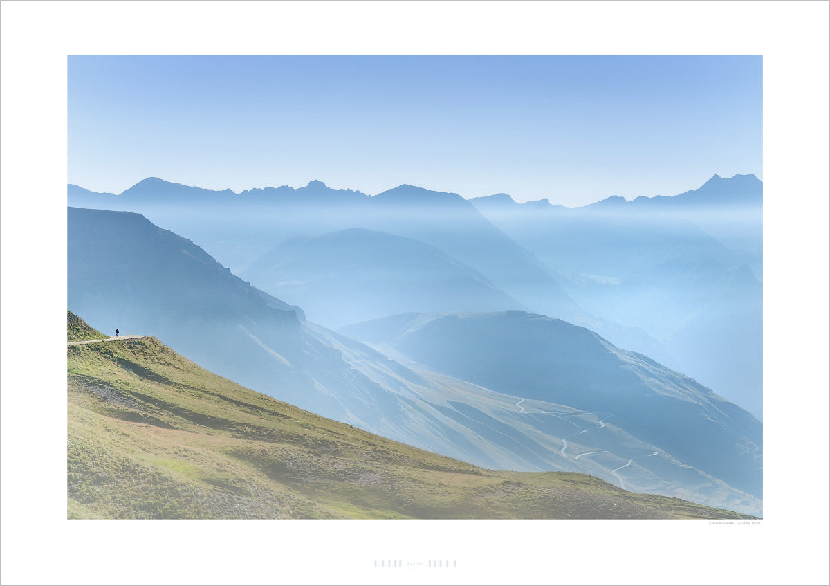 Col de la Bonette - Top of the World. Cycling photography prints by davidt. Cycling Prints, Cycling Art. Unique Gifts for Cyclists