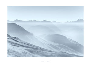 Col de la Bonette - Top of the World - Limited Edition - Duotone cycling photography print by davidt. Outside is free