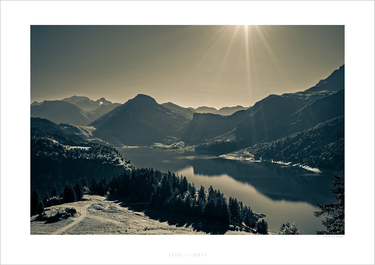 Col du Pré - Lakeside Print B&W