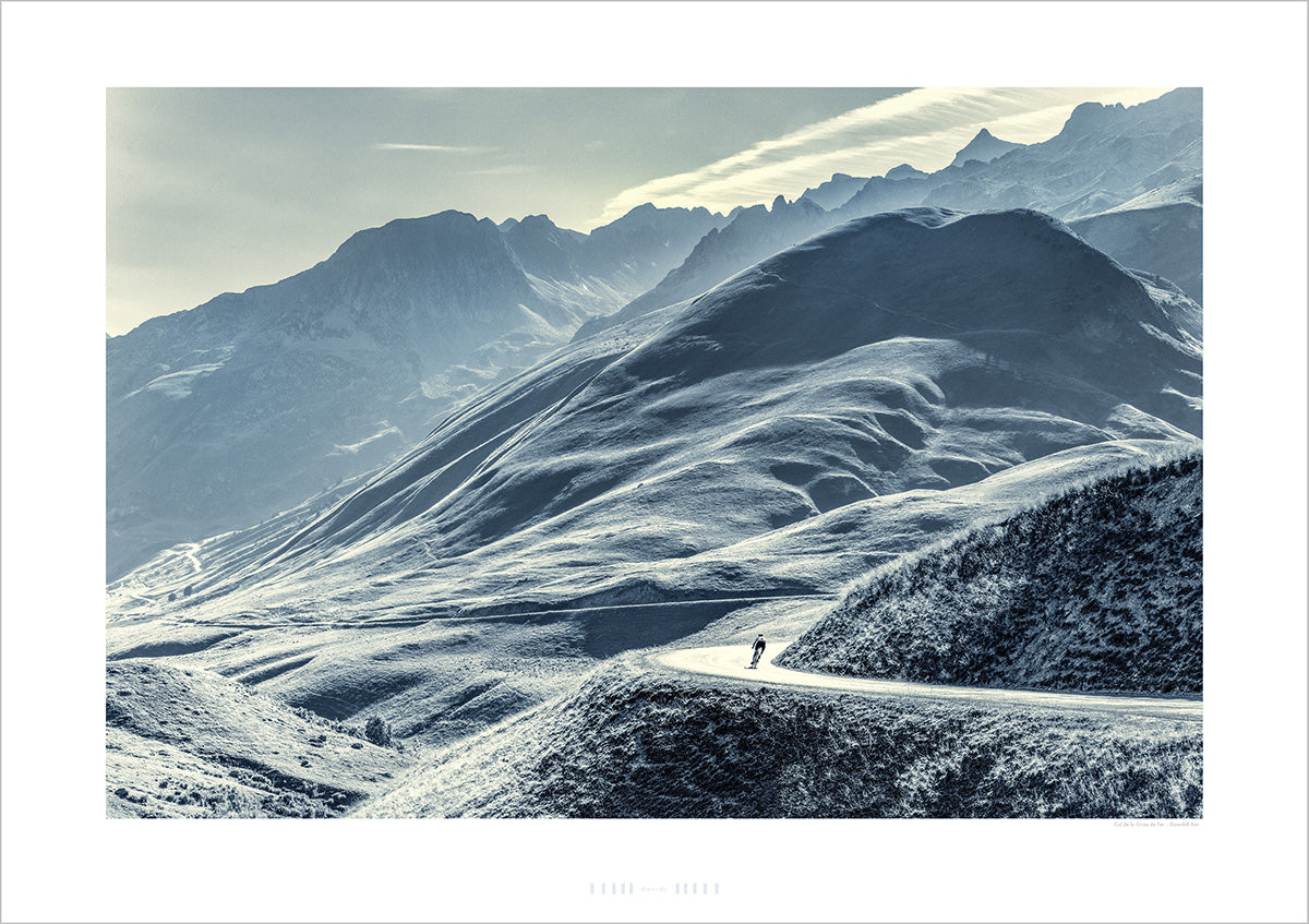 Downhill Run - Limited edition Duotone - Cycling photography prints
