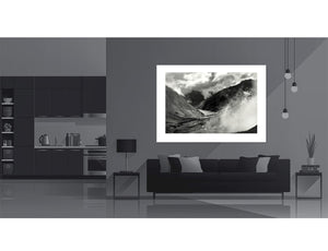 Col de la Croix de Fer - Lakeside - B&W cycling prints by davidt