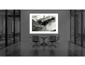 Col de la Croix de Fer - Lakeside - B&W Office cycling prints 