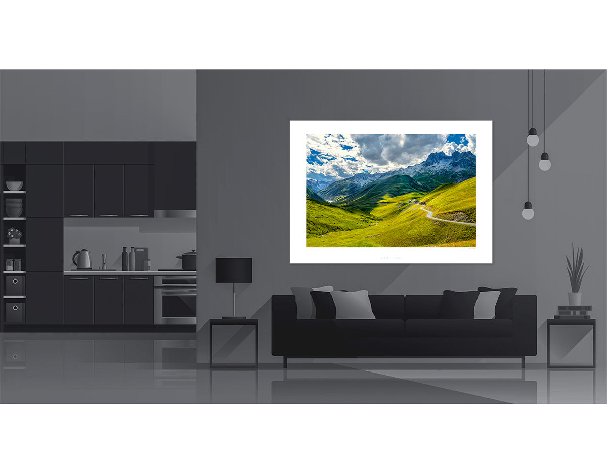 Col de la Croix de Fer. Cycling Art by Davidt. 