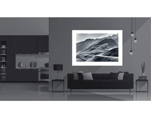 Downhill Run - Limited edition Duotone - Cycling photography duotone print by davidt. Gifts for cyclists, unique gifts for cyclists.