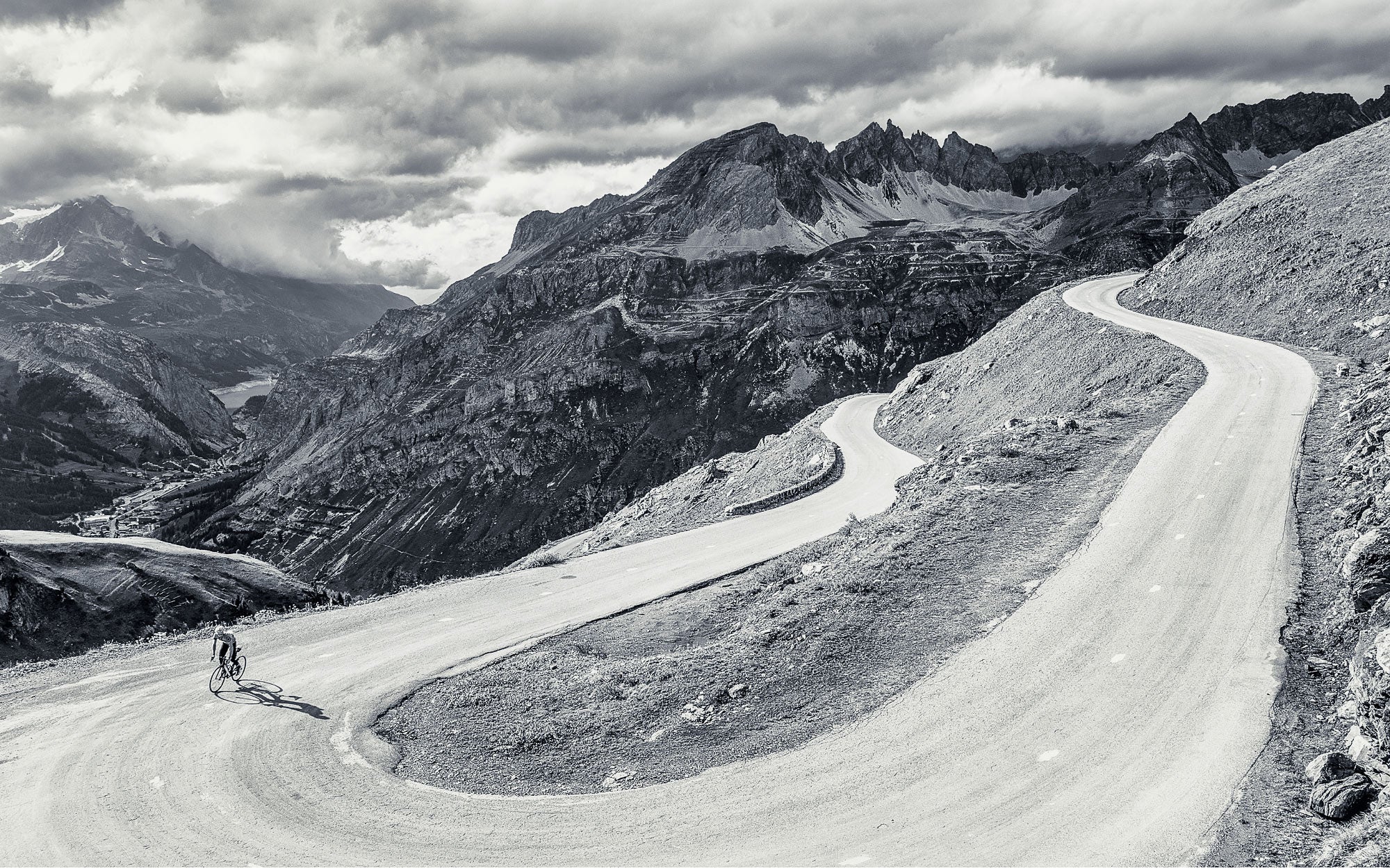 Col de I'Iseran cycling photography prints gifts for cyclists by davidt. Unique gifts for cyclists, Limited Edition cycling gifts