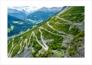 Torri di Fraele - The Climb. Cycling prints by davidt. Gifts for cyclists