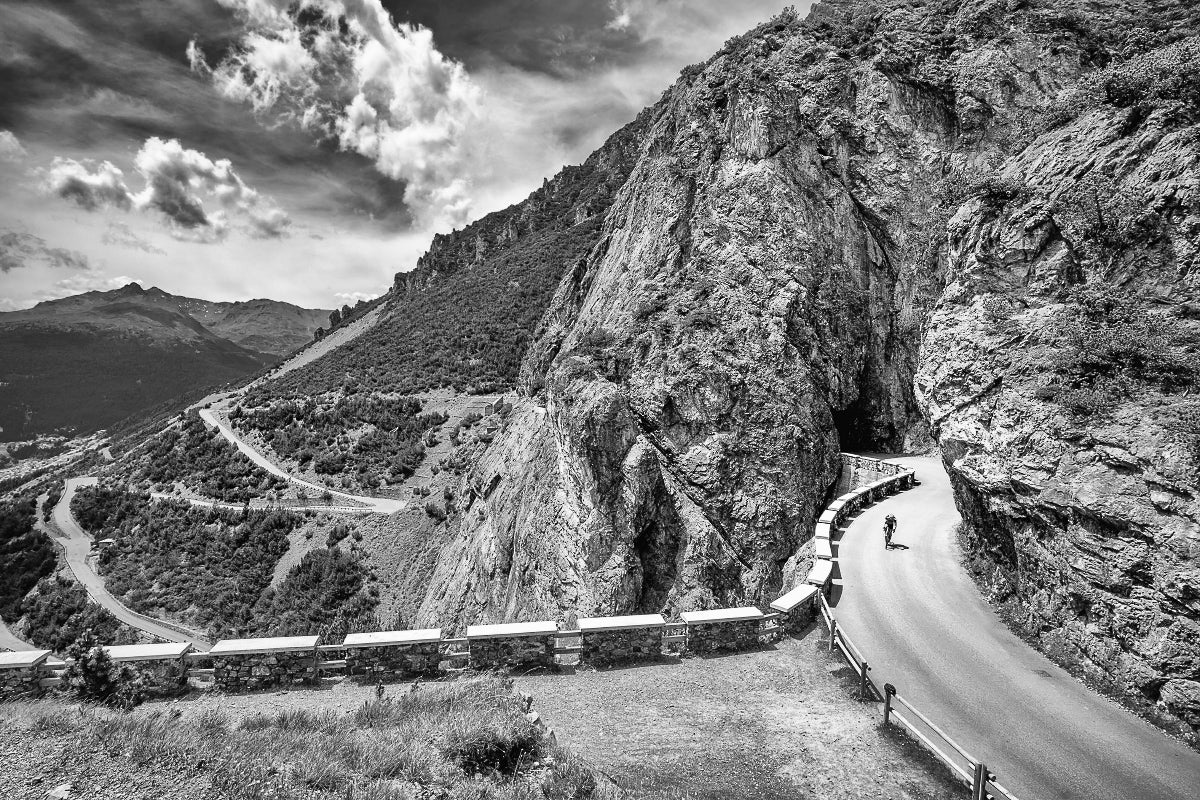 Torri di Fraele - Top - Black and white photography prints. Cycling prints by davidt. Gifts for cyclists.