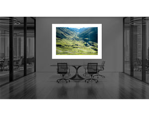 The Furka Pass from Realp, early morning office art by davidt