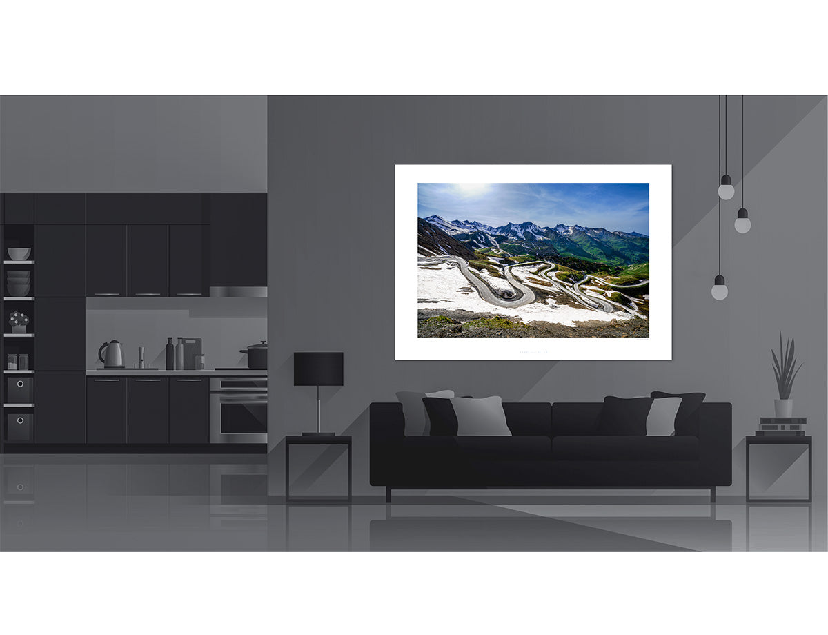Col du Galibier - Top. Cycling Prints, Cycling Art, Unique Gifts for Cyclists, Cycling Decor, Cycling Photography Prints, Cycling Interiors, Luxury Gifts for Cyclists,