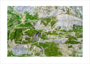 Col du Galibier - The Road Goes on Forever Cycling landscape photography print by davidt. Gifts for cyclists.
