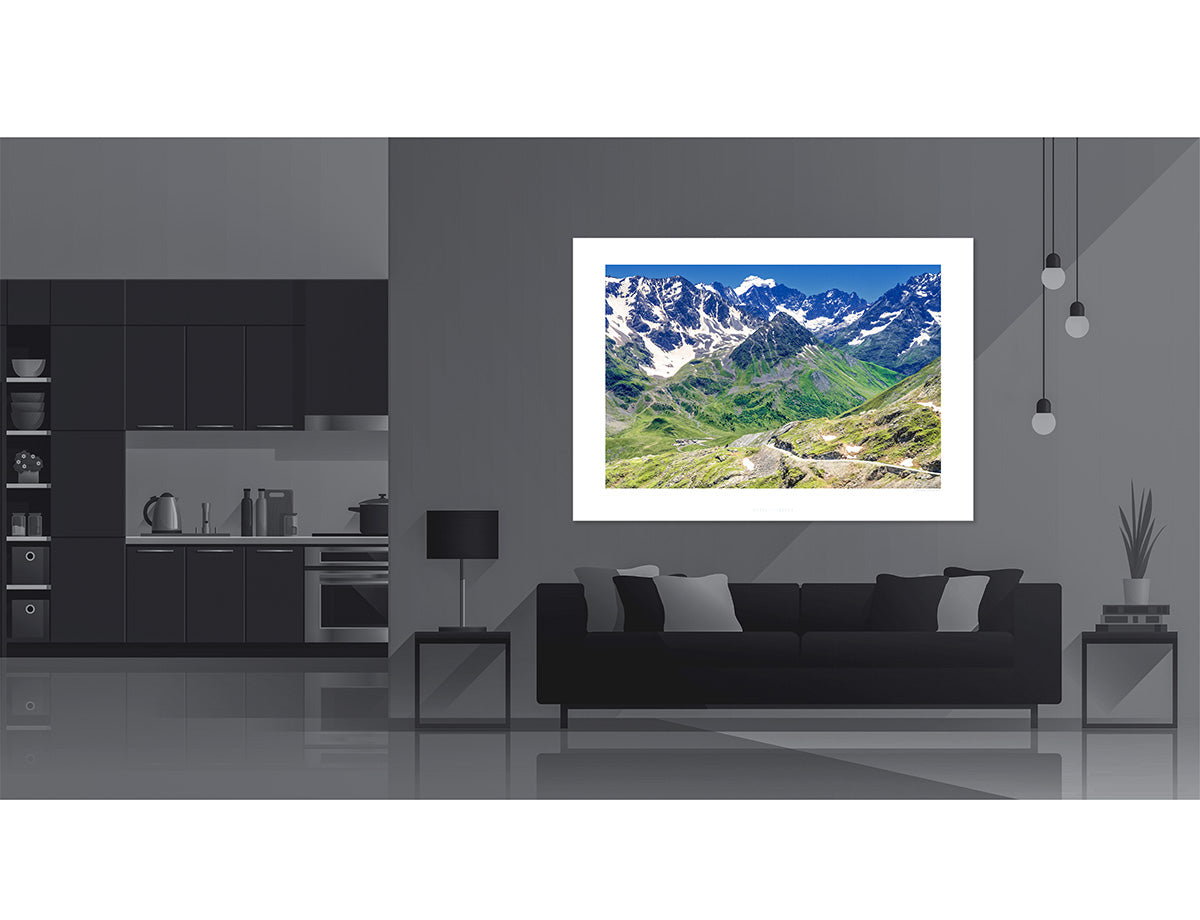 Col du Galibier - Barre des Écrins Cycling prints