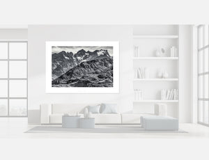 Col du Galibier. B&W Limited edition. Cycling decor, Cycling interiors, Luxury Gifts for Cyclists, Photography prints by David Tedman.