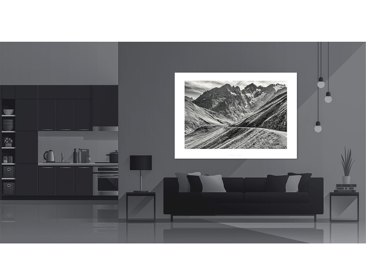 Col du Galibier Southside B&W Limited edition photography print by davidt