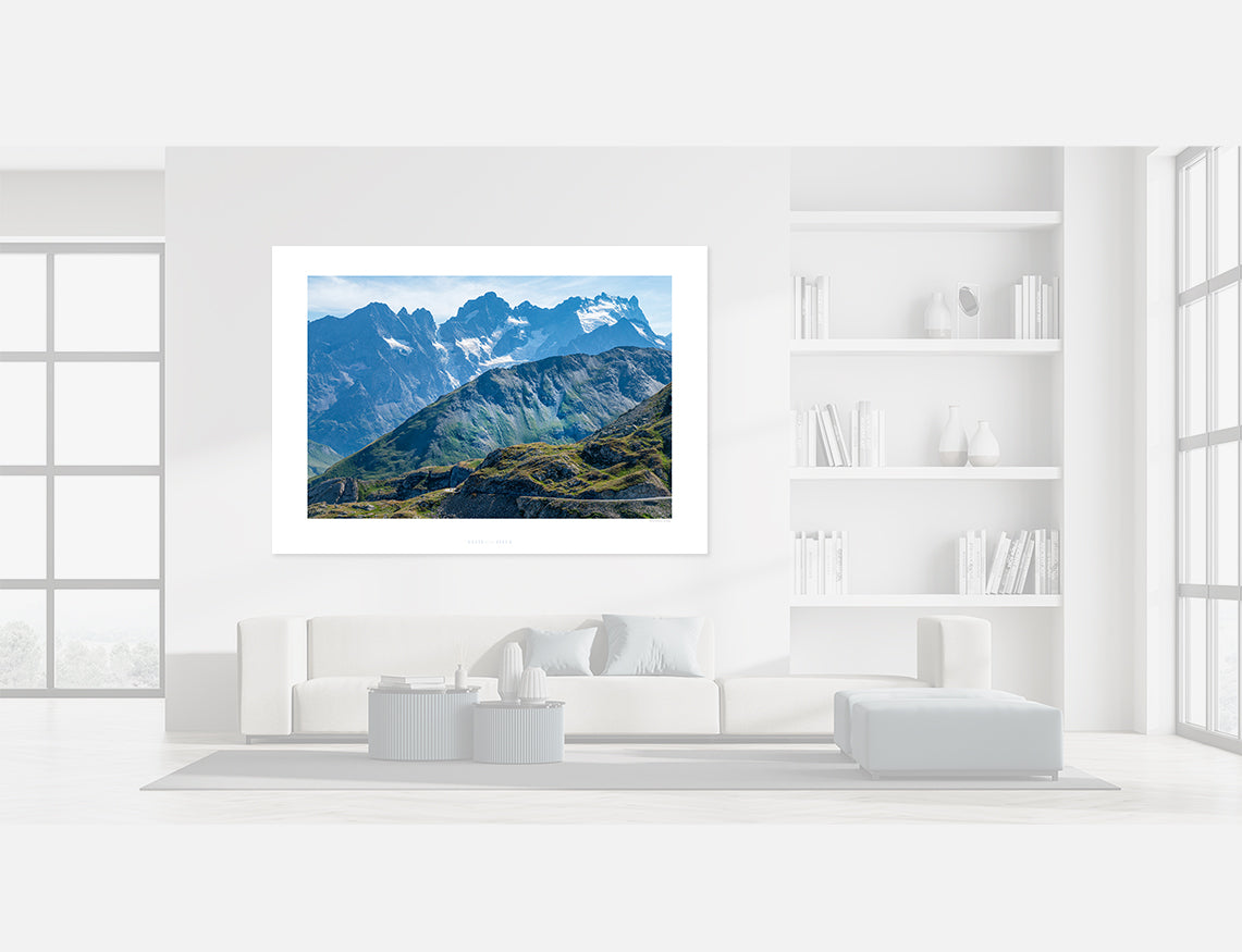 Unique gifts for cyclists. Col du Galibier. Cycling decor, Cycling interiors, Luxury Gifts for Cyclists, Photography prints by David Tedman.