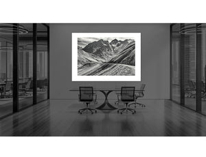 Col du Galibier Southside B&W Limited edition photography print for offices by davidt