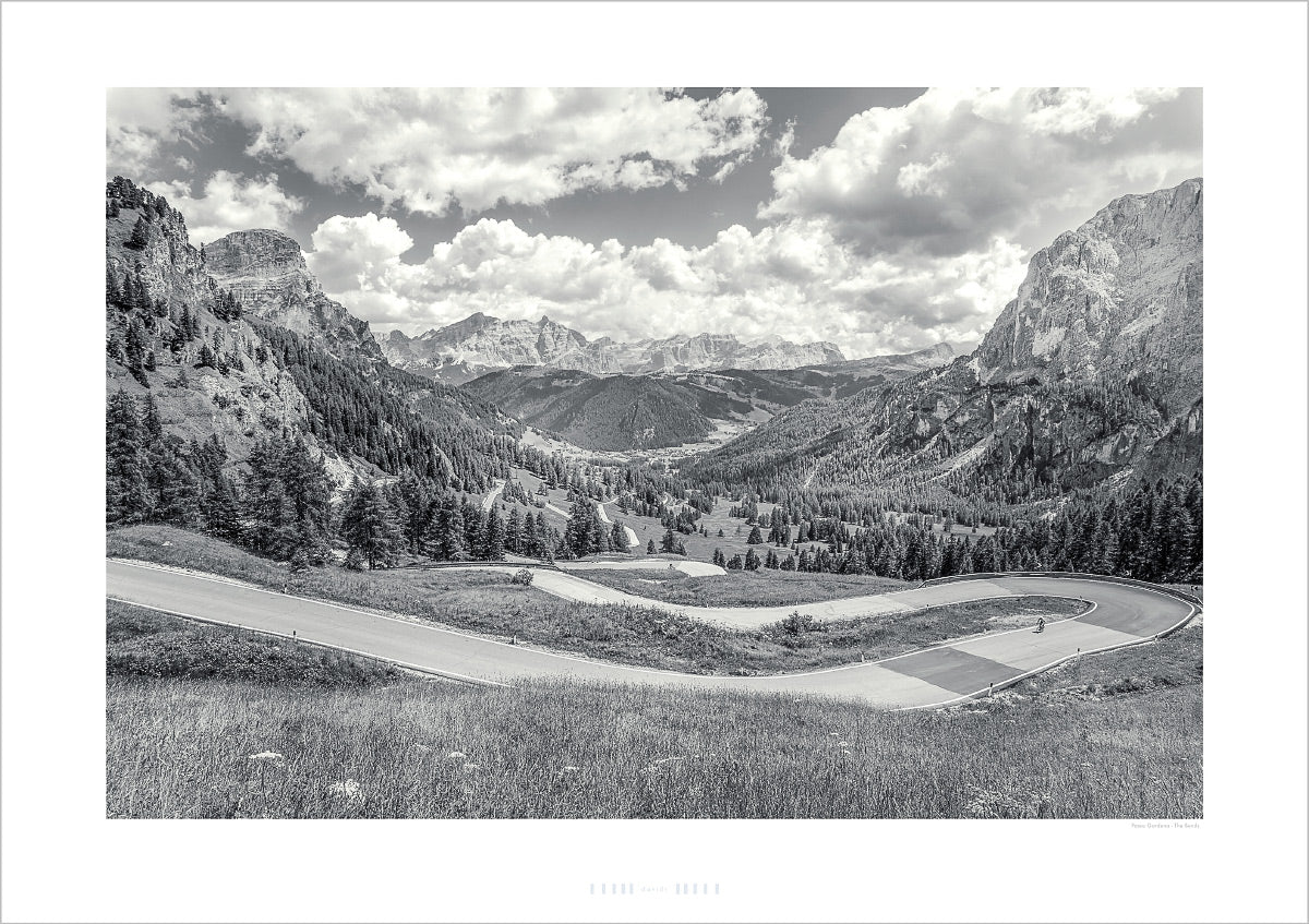 Passo Gardena - The Dolomites - Gifts for Cyclists, Cycling Photography Prints by davidt. Gifts for cyclists