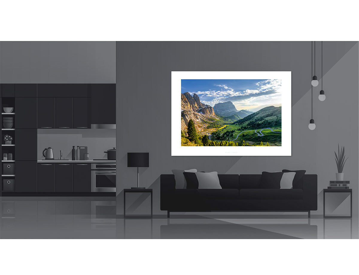 Passo Gardena The Dolomites - Gifts for Cyclists Cycling landscape photography prints by davidt
