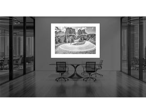 Passo Gardena Hairpin B&W cycling prints The Dolomites. Cycling Art. Unique office  gifts for cyclists.