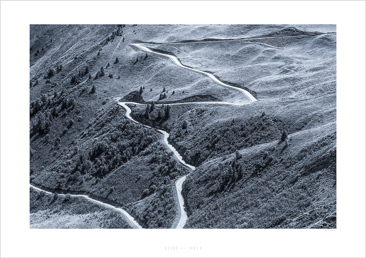 Col du Glandon Top Benda B&W. Cycling Art prints by davidt