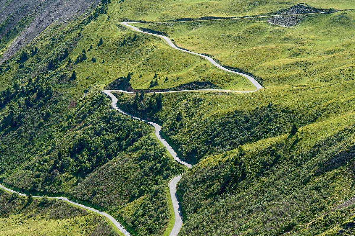 Gifts for Cyclists. Col du Glandon Top Bends. Cycling Art by davidt