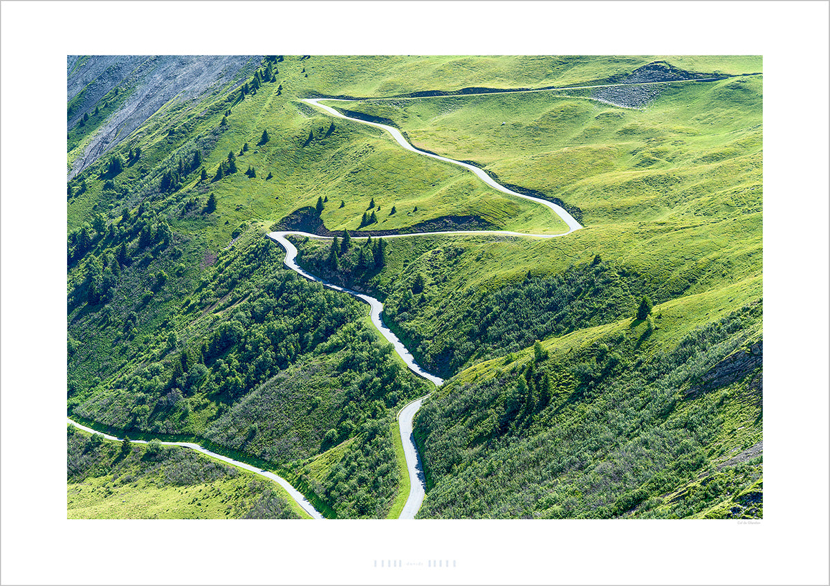 Col du Glandon Top Bends. Cycling Art for offices
