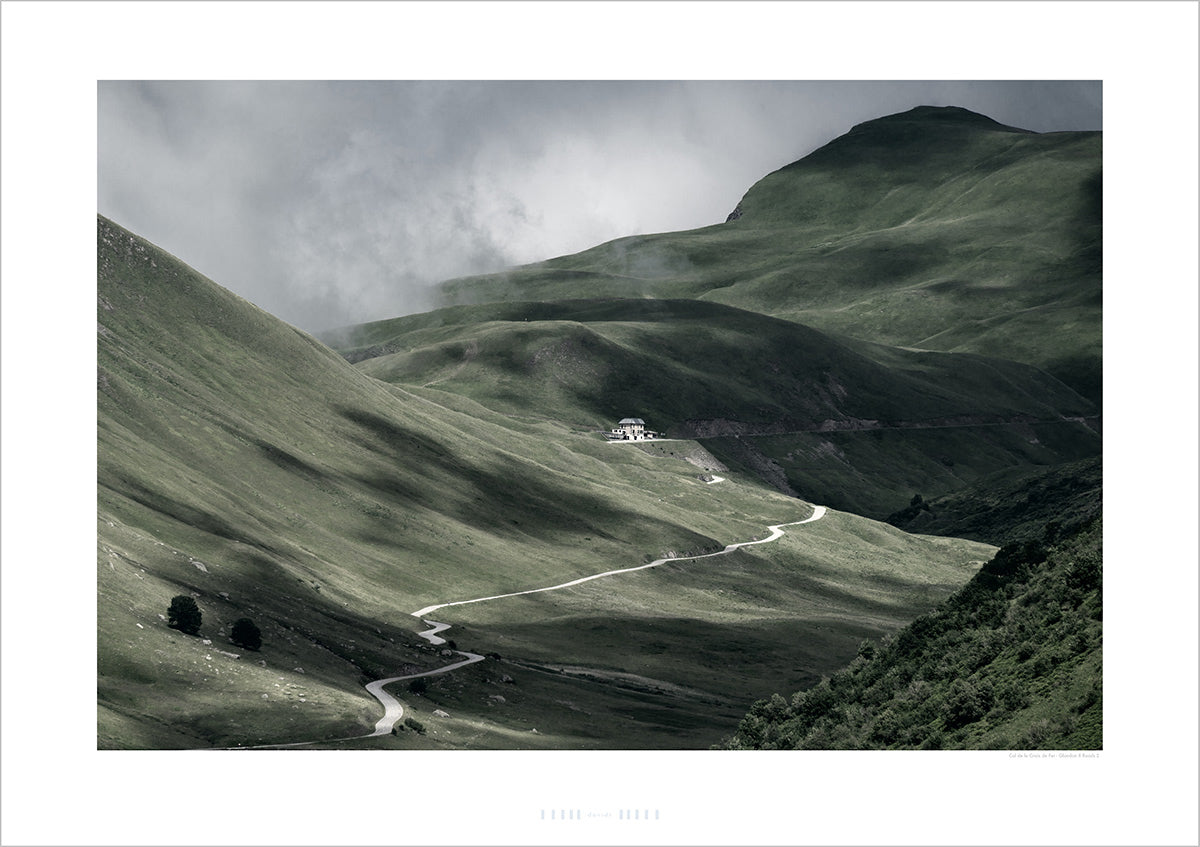 Col de la Croix de Fer - Glandon X Roads - Monotone Print frame
