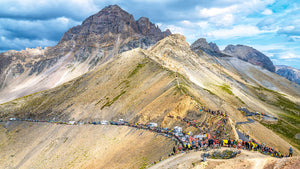 Le Grand Galibier in the French Alps with the Tour de France